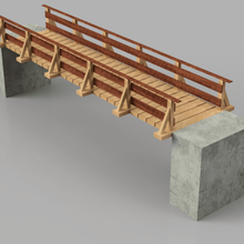 passerelle en bois de hô l'architecture ho diorama rythme modelism chemin fer rc la pont accessoires 3d print model - Mito3D