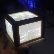 cadre en bois lithophane titulaire à la maison 3d print model - Mito3D