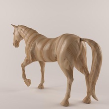 cheval de bois-43 art animal modèle moderne décor la statue mostafaghadiri 3d print model - Mito3D