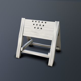 wooden horse - torture device diorama judas cradle 3d print model - Mito3D