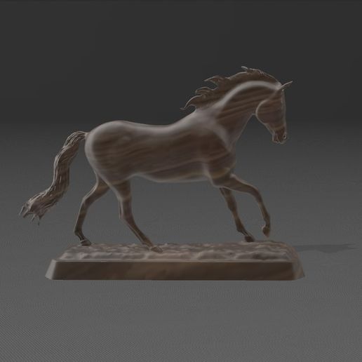 wooden horse ornament 3D print model - Mito3D