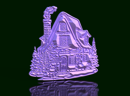 wooden house pines v 3d print model - Mito3D