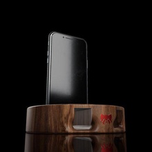 wooden luxury phone amplifier stand gadget accessories sound speaker wood passive 3d print model - Mito3D