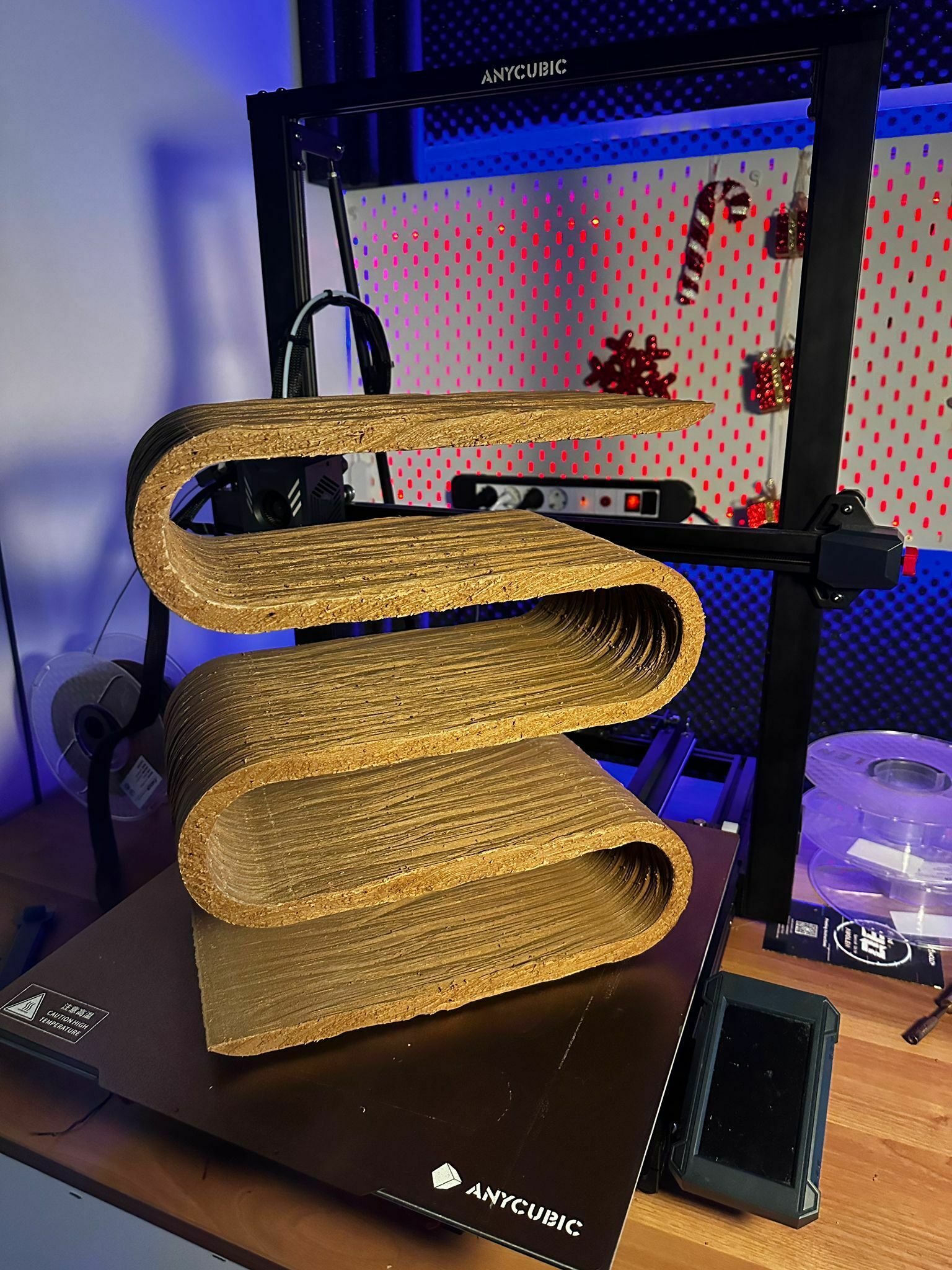 madera noche estante soporte concepto 3D print model - Mito3D