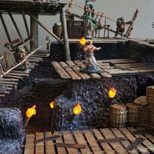 wooden platform skeleton tabletop games dnd video architecture 28mm building craft miniature dungeons dragons gaming terrain wargaming warhammer wood buildings structures 3d print model - Mito3D