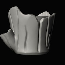hölzern Topf Blume Pflanze Vase Dekor Dekoration 3d print model - Mito3D