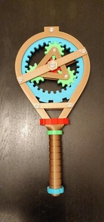 wooden racket - mario tennis aces 3d print model - Mito3D