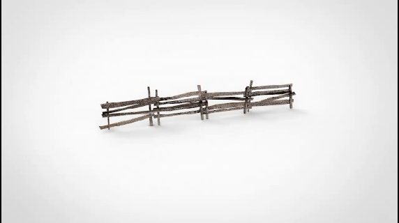 wooden railing 3d print model - Mito3D