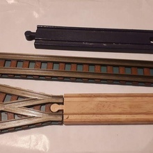 madera ferrocarril tenedores traviesas minúsculo curvas juego pista entrenar construcción juguetes 3d print model - Mito3D