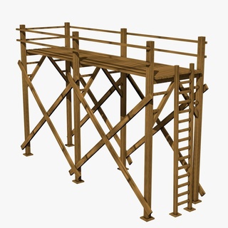 wooden scaffolding 3d print model - Mito3D