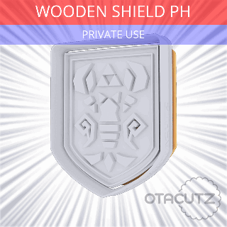 wooden shield cookie cutter - phantom hourglass Home fondant ausstechform cortador de galletas biscoito tagliabiscotti クッキーの抜き型 формочка для печенья commercial use set cookies anime manga chibi kawaii zelda nintendo link 3d print model - Mito3D