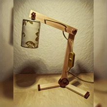 wooden slats lamp home wood desk ac 110v 230v gu10 electricity 3d print model - Mito3D