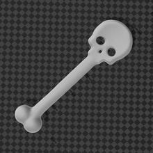 wooden spoon - gothic style kitchen houshold skull bone bones cooking 3d print model - Mito3D