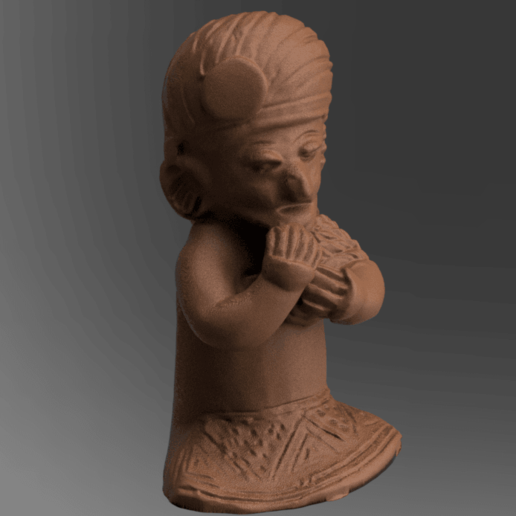ahşap heykel Sanat Odun paque Afrika Afrikalı Hindistan Vodou 3D print model - Mito3D