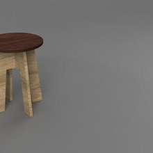 wooden stool home furniture tool 3d print model - Mito3D