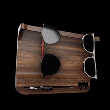 bois lunettes soleil mur titulaire soutien décor organisateur porte intelligent luxe 3d print model - Mito3D