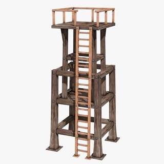 wooden tower 3d print model - Mito3D
