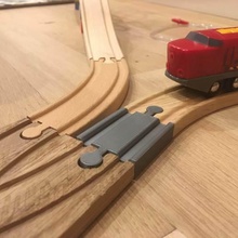 treno di legno traccia mini rettilineo maschio brio, ikea gioco brio freecad ferroviaria con il giocattoli accessori 3d print model - Mito3D