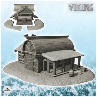 wooden viking warehouse canopy accessories 2 - alkemy asgard lord rings war rose warcrow saga Architecture architecture building dark fantasy game miniatures terrain figures lotr age wargame scandinavian scenery ragnar norman of middle 3d print model - Mito3D