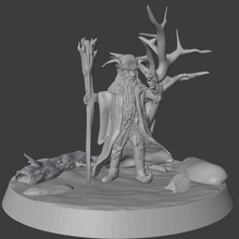 bosque bruxo jogos lotr radagast gandalf hobbit Mirkwood rosgobel Senhor Anéis miniatura mini dnd druida 3d print model - Mito3D