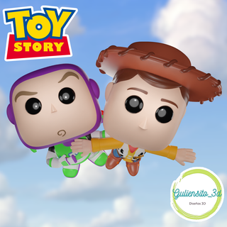 woody & buzz lightyear funko pop toy story toys disney 3d print model - Mito3D