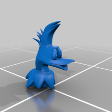 leñoso rubby pájaro carpintero Arte dibujos animados diseño toon juguete 3d print model - Mito3D