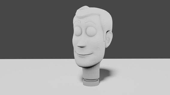 leñoso pantalla preciso cabeza clavija juguete historia disney pixar 3d print model - Mito3D