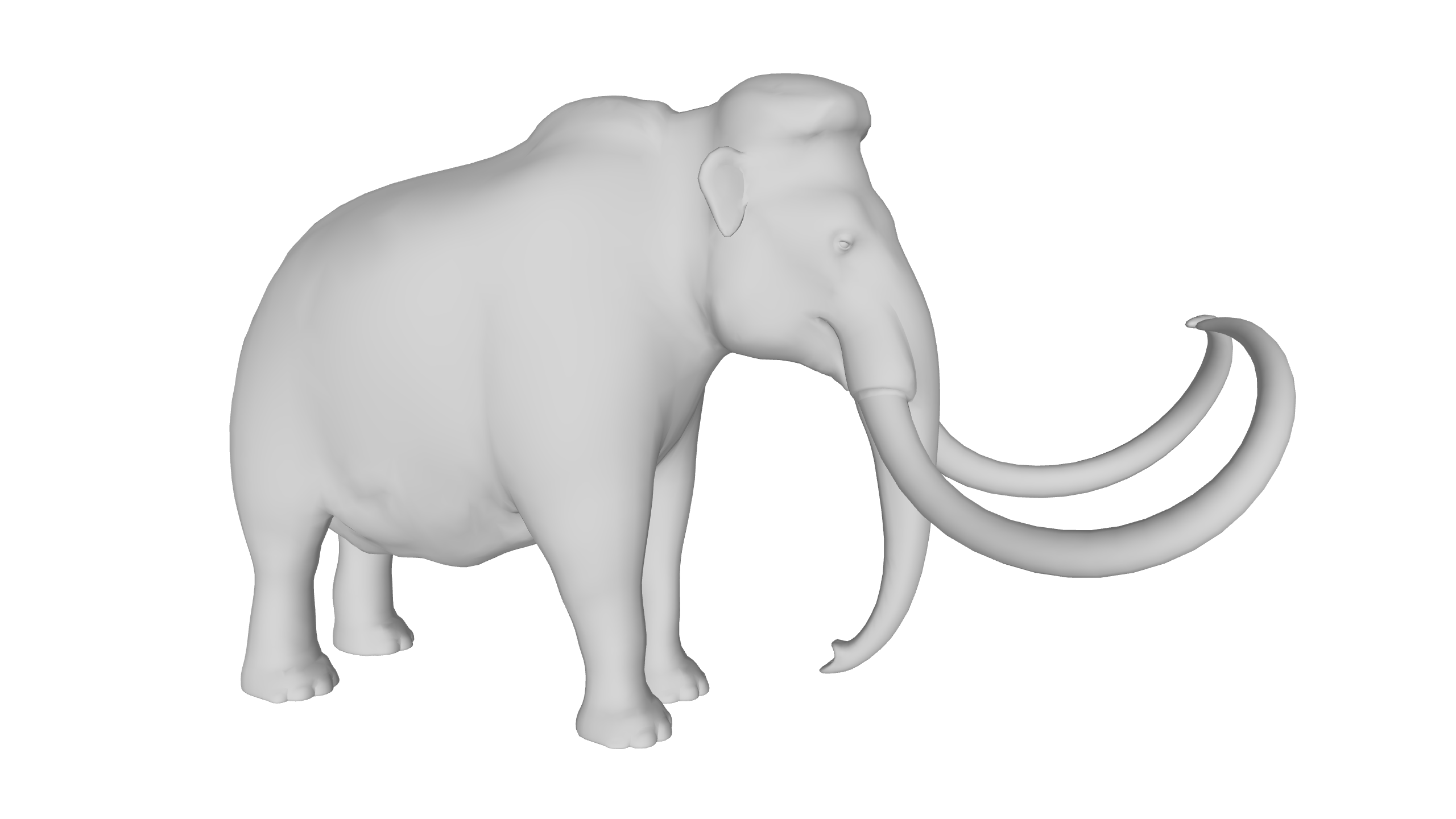 wollig Mammut Dinosaurier 3D print model - Mito3D