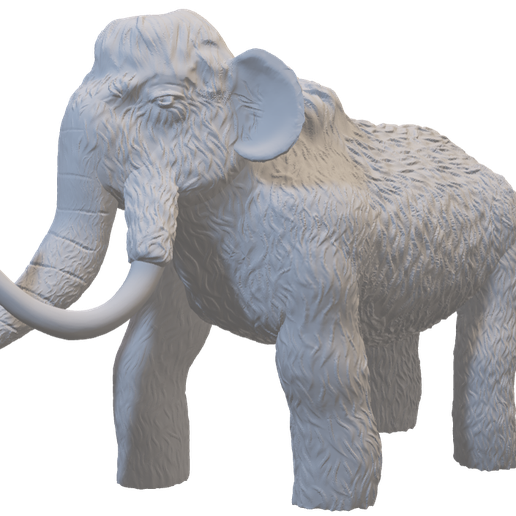 wollig Mammut Tiere Maskottchen Spielzeuge Eis Alter 3D print model - Mito3D