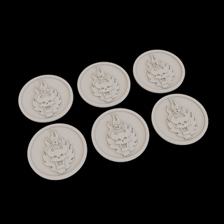 word bearers objective markers numbered set 6 Game marker token objectives tokens wargame counter counters bearer 3d print model - Mito3D