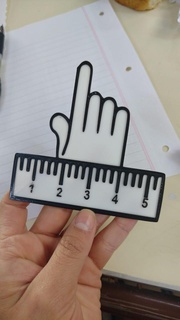 palavra separador dedo régua separando lendo escrevendo adaptador regra escola 3d print model - Mito3D