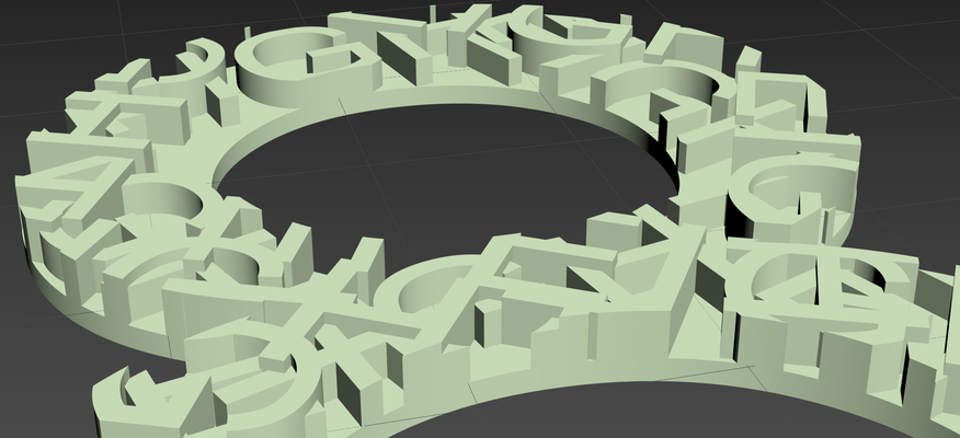 worded numbers stylised 3d print model - Mito3D
