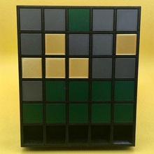 wordle grid calibration cubes art 2dart 2d 3d printer printing slash boardgame boardgames board game cube test design lingo mastermind word 3d print model - Mito3D