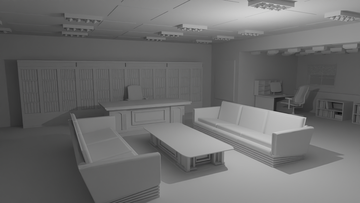 arbeit büro no material bar ausbrechen büros innere möbel treffen rezeption stuhl salon 3d print model - Mito3D