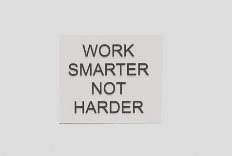 work smarter harder sign Home not wall art 3d print model - Mito3D