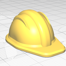 lavoratore casco portachiavi gioielleria giocattolo arte costruzione protezione divertimento figura 3d print model - Mito3D