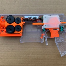 worker swordfish dual sized stage flywheel nerf blaster game toy 3d print model - Mito3D