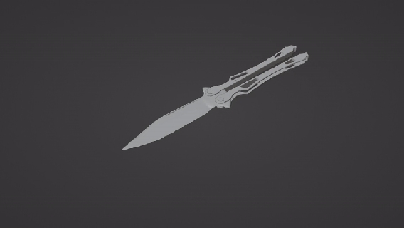 working butterfly knife 3d print model - Mito3D