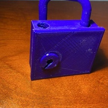 working pad lock gadget padlock functional key safe 3d print model - Mito3D