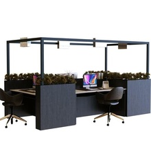 workplace 016 vworkplace office table work desk computer chair curbstone cabinet drawer wall panel organizer stationery supplies accessories laptop imac lamp paper tray box tablet for papers decor desktop workstation 3d print model - Mito3D