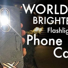 world's brightest flashlight phone case diy additional power bank feature various switch supply lighting led light iphone 6 electronics battery 3d print model - Mito3D