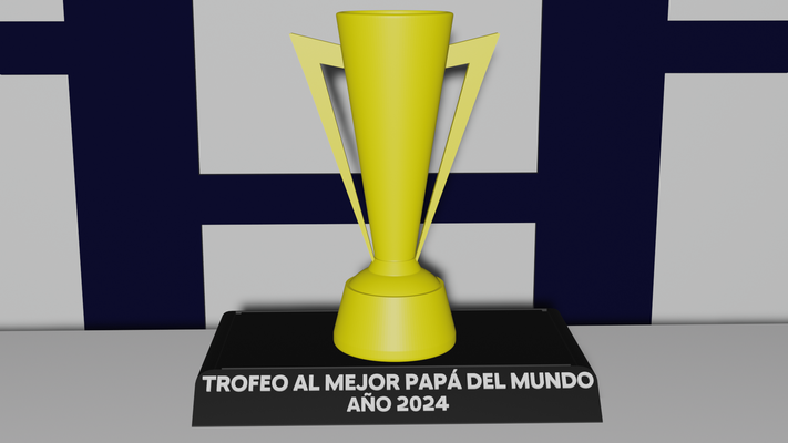 welt kartoffel trophäe vater geschenk vati 3d print model - Mito3D