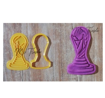 mondo tazza 2022 taglierina pennarello calcio feste Coppa Mondo taglio francobollo biscotto argilla porcellana fondente 3d print model - Mito3D