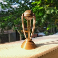 world cup icc 2019 game cricketcup worldcup trophy bat ball 3d print model - Mito3D