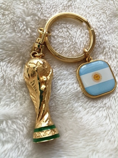 world cup key ring messi argentina 3d print model - Mito3D