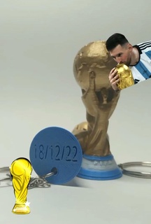 Welt Tasse Schlüsselbund Datum Argentinien Champion messi Maradona 3d print model - Mito3D