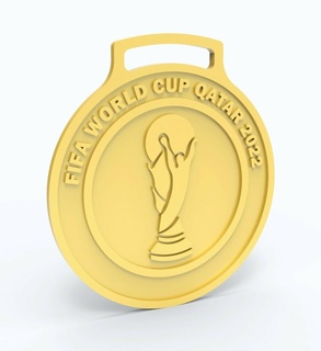 world cup medal 2022 - world cup medal 2022  3d print model - Mito3D