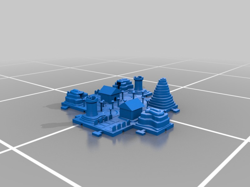 monde carte constructeur morte terres addition grotte caverne sombre expansion cimetière mausolée modulaire rpg rpgs aide carrelage marais table tour volcan jouet 3D print model - Mito3D