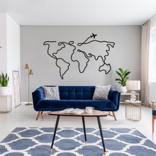 world map decorative wall home art decoration fashion 3d print model - Mito3D
