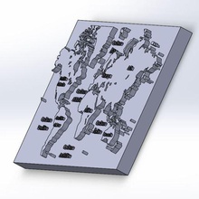 carte du monde des textes art aceane cartes les continents complète planète 3d print model - Mito3D
